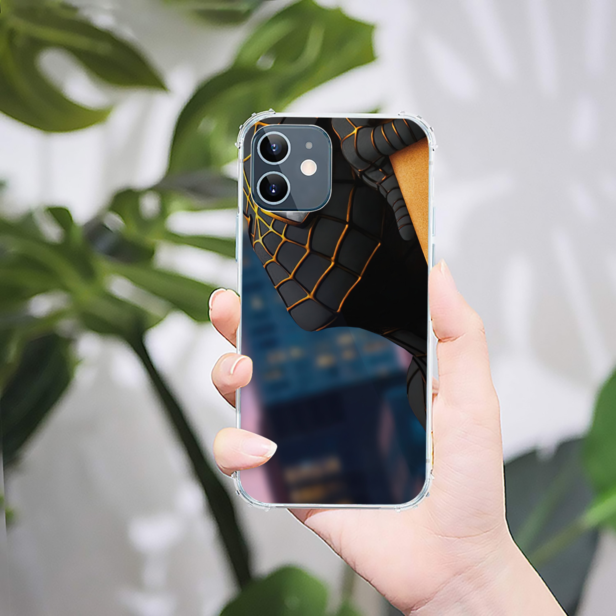 （画像用） Spider Man スパイダーマン 【iPhone 12シリーズ対応】透明スマホケース（クリアソフトケース）